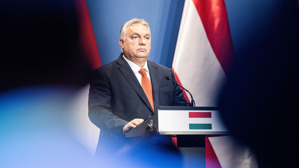 Viktor Orban, Hungary's prime minister, during a news conference in Budapest, Hungary, on Monday, Oct. 3, 2022. Hungary's parliament is likely to approve Monday the first of more than a dozen anti-corruption measures that the government has vowed to implement to unlock billions of euros in European Union funds. Photographer: Akos Stiller/Bloomberg via Getty Images