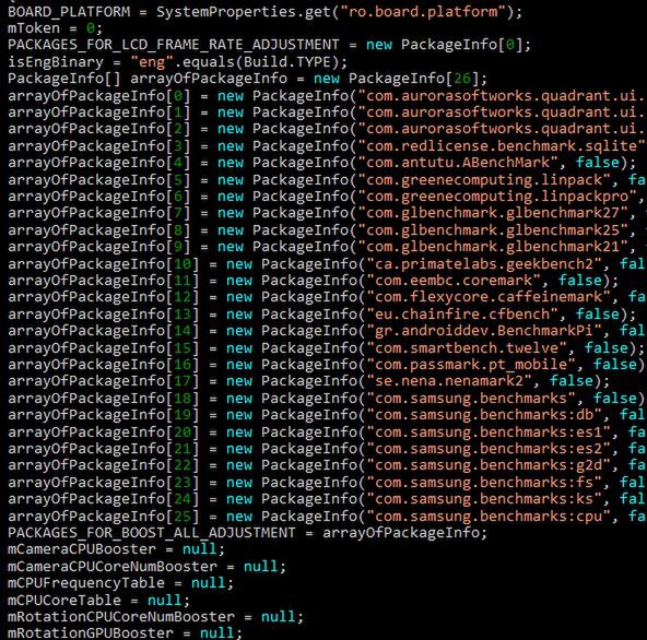 Kod odpowiedzialny za "boost" procesora przy uruchamianiu benchmarków (fot. arstechnica)