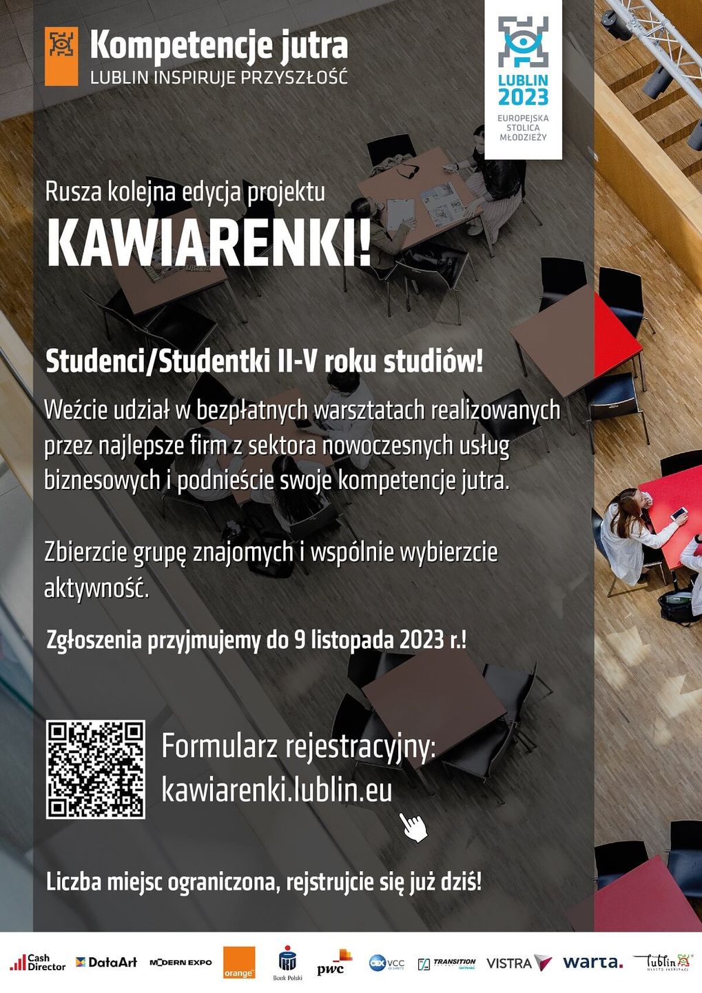 Kawiarenki - kompetencje jutra plakat | fot, Miasto Lublin