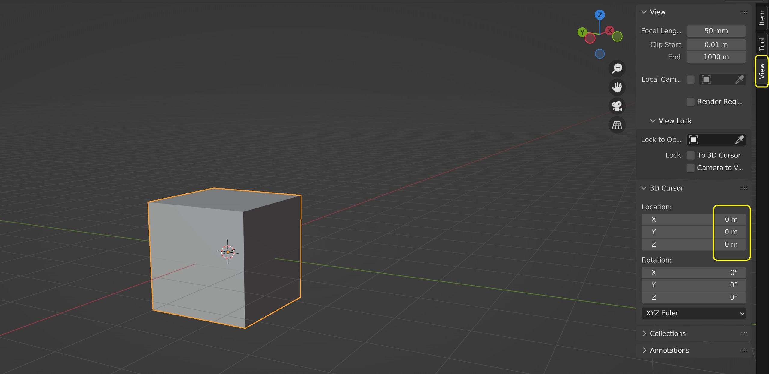 Blender: Origin i 3D Cursor