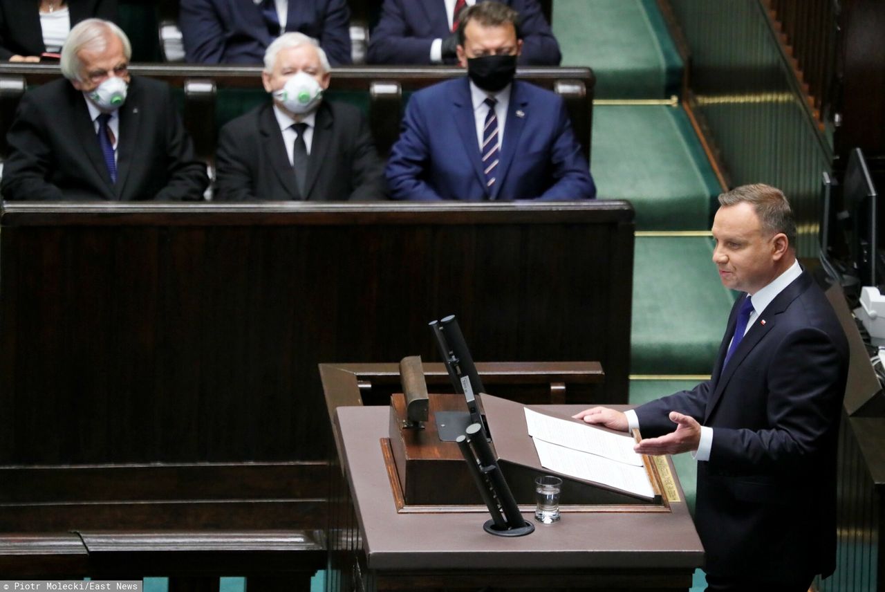 Andrzej Duda i Jarosław Kaczyński w Sejmie 