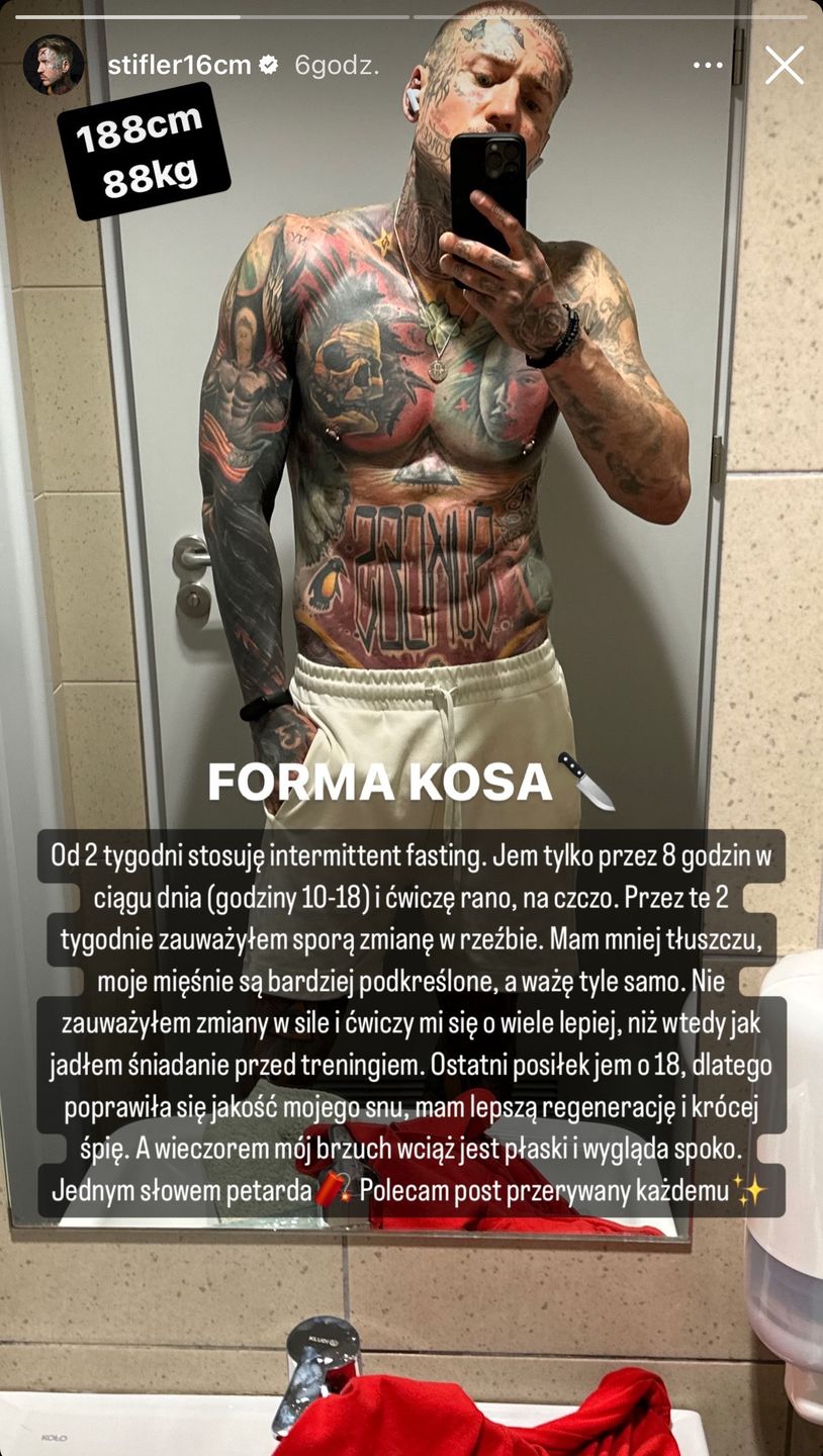 Stifler zrobił formę w 2 tygodnie
