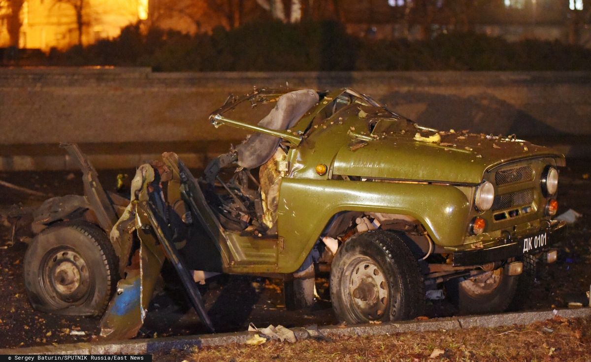 Nagrania zostały opublikowane po wybuchu samochodu w Doniecku 