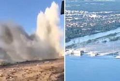 Eksplozja zapory w Nowej Kachowce. Nagrania po ataku Rosjan