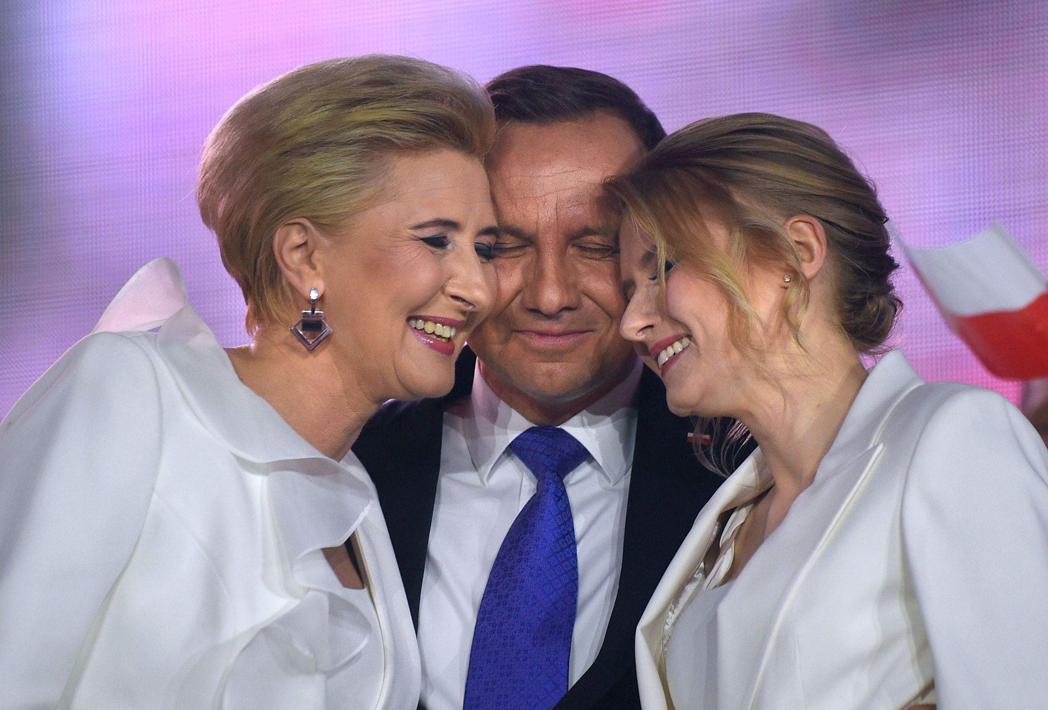 Kinga Duda z rodzicami