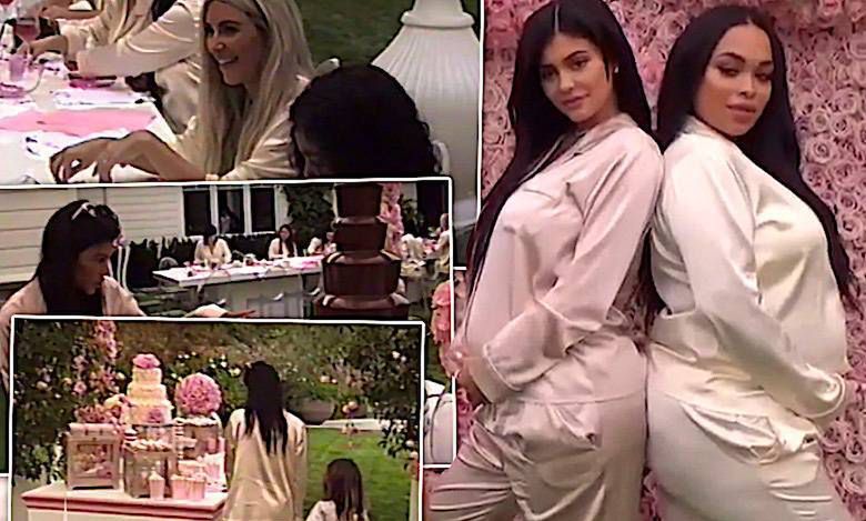 Rarytasik! Wreszcie wiemy jak i z kim ciężarna Kylie Jenner zaszalała na swoim baby shower! Było na bogato!