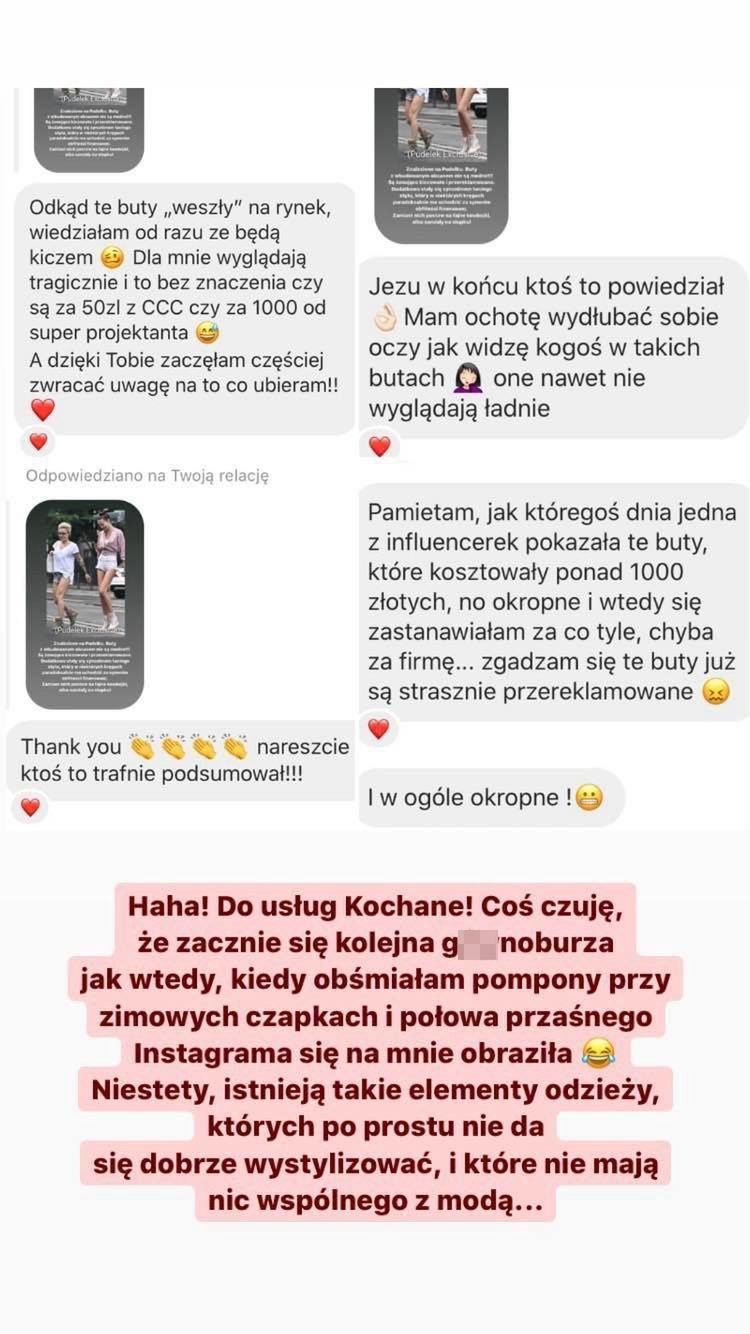 Karolina Domaradzka krytykuje styl Blanki Lipińskiej
