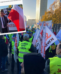 Protest "S" w Luksemburgu. Bąkiewicz wśród związkowców