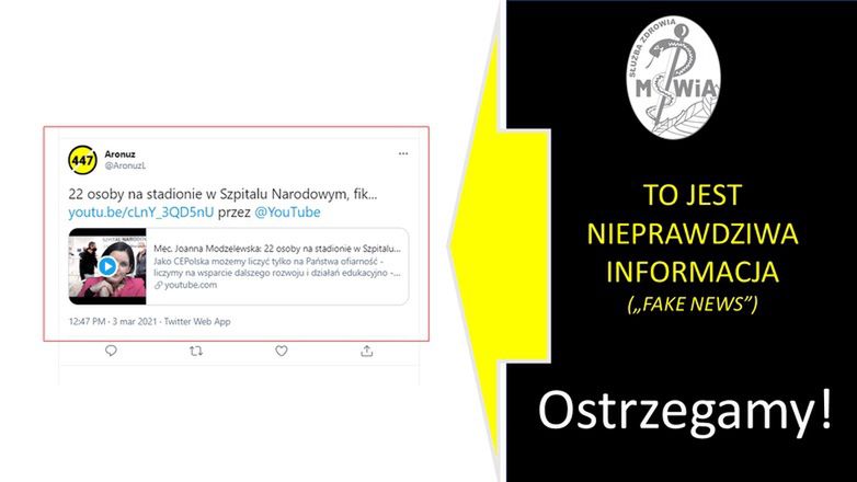 Fake newsy dotyczące Szpitala Narodowego