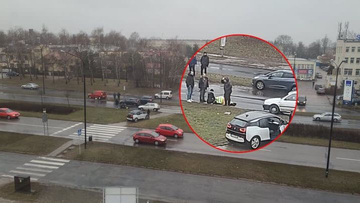 Potrącenie kobiety na przejściu dla pieszych na al. Witosa