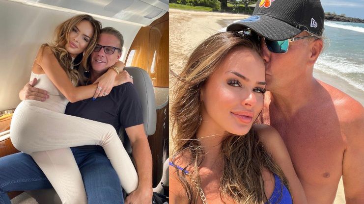 Monika Ordowska świętuje rocznicę, siedząc na kolanach męża w prywatnym odrzutowcu