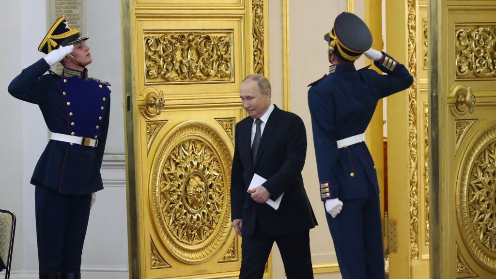 President Putin Of Russia Marks Russia Day At State Awarding Ceremony
MOSCOW, RUSSIA - JUNE 12: (RUSSIA OUT) Russian President Vladimir Putin enters the hall during the State Awarding Ceremony at the Grand Kremlin Palace, June,12,2022, in Moscow, Rusia. Russia Day, celebrated annually on 12 June since 1992, commemorates the adoption of the Declaration of State Sovereignty of the Russian Soviet Federative Socialist Republic (RSFSR) (Photo by Contributor/Getty Images)
Contributor