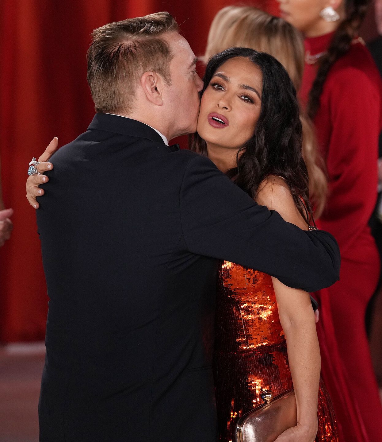 Arrivals - 95th Academy Awards
epa10518321 Salma Hayek arrives for the 95th annual Academy Awards ceremony at the Dolby Theatre in Hollywood, Los Angeles, California, USA, 12 March 2023. The Oscars are presented for outstanding individual or collective efforts in filmmaking in 24 categories.  EPA/ALLISON DINNER 
Dostawca: PAP/EPA.
ALLISON DINNER