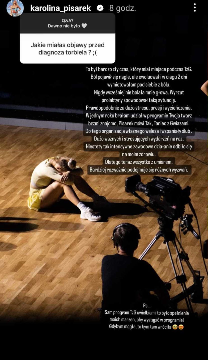 Karolina Pisarek o zdrowiu