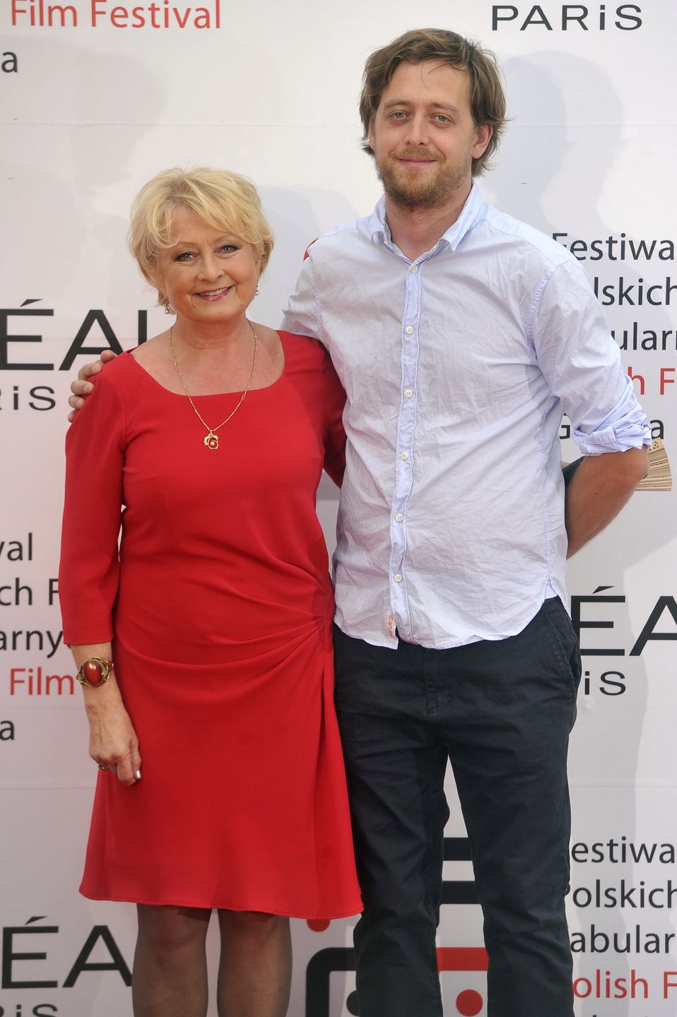 Magdalena Zawadzka i syn Jan Holoubek na festiwalu filmowym w Gdyni