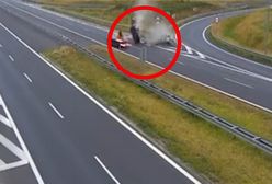 Poważny wypadek na A1. Samochód wbił się w poduszkę zderzeniową