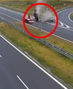 Poważny wypadek na A1. Samochód wbił się w poduszkę zderzeniową