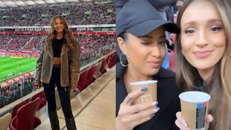 Anna Lewandowska, Marina i Patricia Kazadi żarliwie kibicują polskiej reprezentacji na meczu z Albanią (FOTO)