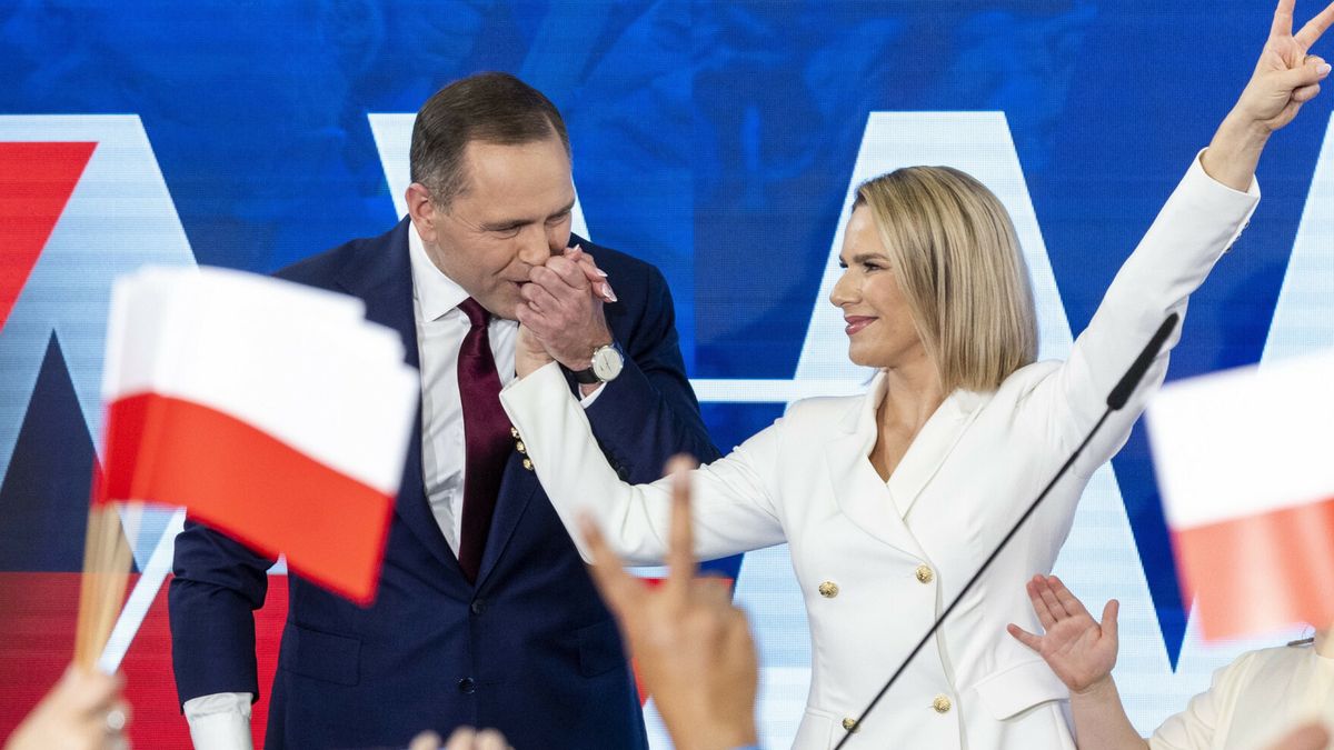 Wiecz�r wyborczy Karola Nawrockiego18.05.2025 Gdansk, Sala BHP Stoczni Gdanskiej Wieczor wyborczy Karola Nawrockiego fot. Andrzej Iwanczuk/REPORTERN/z: Karol Nawrocki, Marta NawrockaAndrzej Iwanczuk/REPORTER