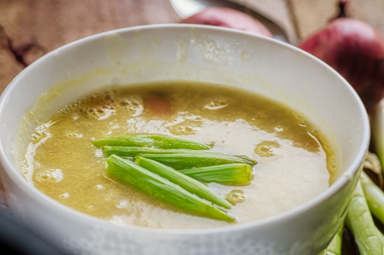 Soup with celery is not only tasty, but also healthy.