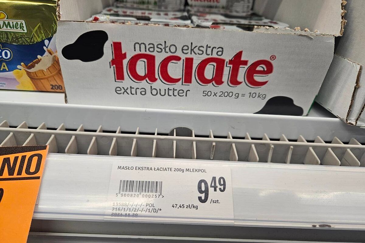 9,49 zł/opak. - cena masła Łaciate 200 g w Stokrotce