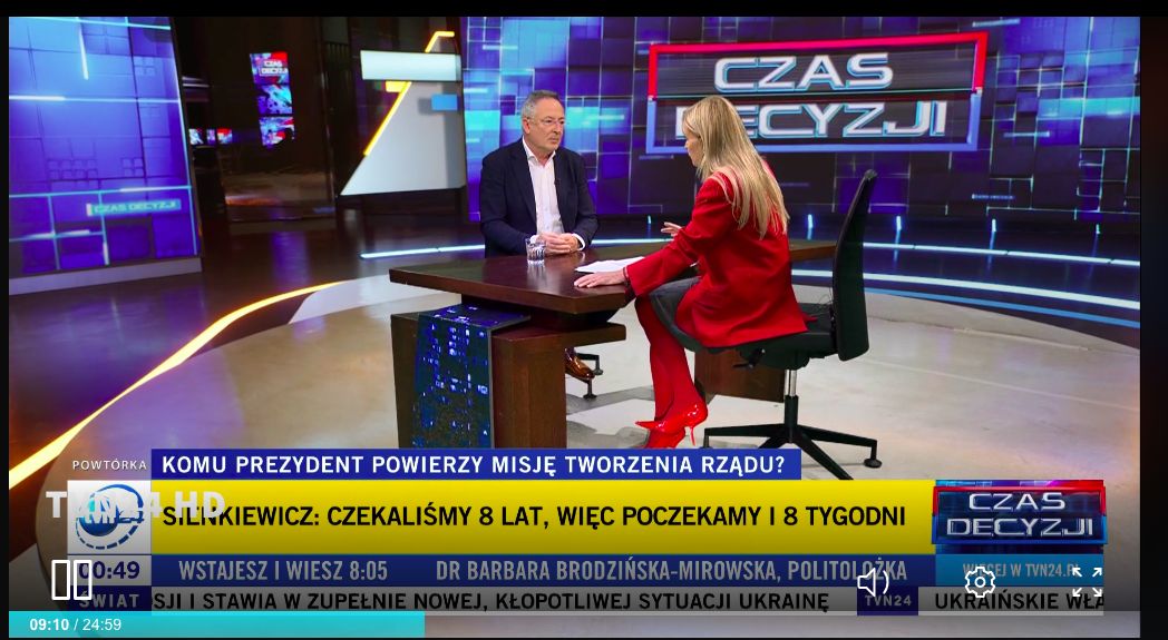 Monika Olejnik w czerwonej stylizacji