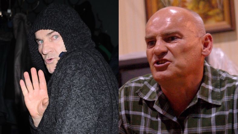 Waldemar Obłoza w kapturze. Waldemar Obłoza na planie "Na Wspólnej".