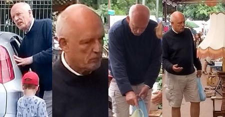 Korwin na bazarku w szortach i swetrze. Nie urządził się jeszcze? (ZDJĘCIA)
