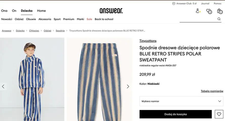 Producent odpowiada na kontrowersje wokół pasiastego stroju