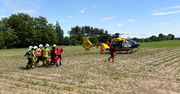 Wypadek drogowy w Bobrownikach. Trzy osoby w szpitalu, na miejscu interweniował śmigłowiec LPR