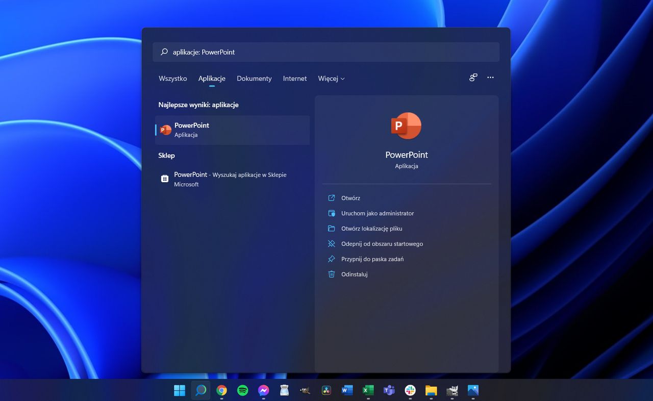 PowerPoint w Windows 11