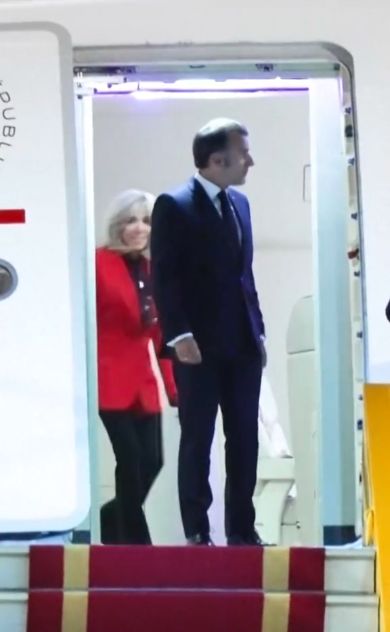 Incydent na pokładzie samolotu Macronów