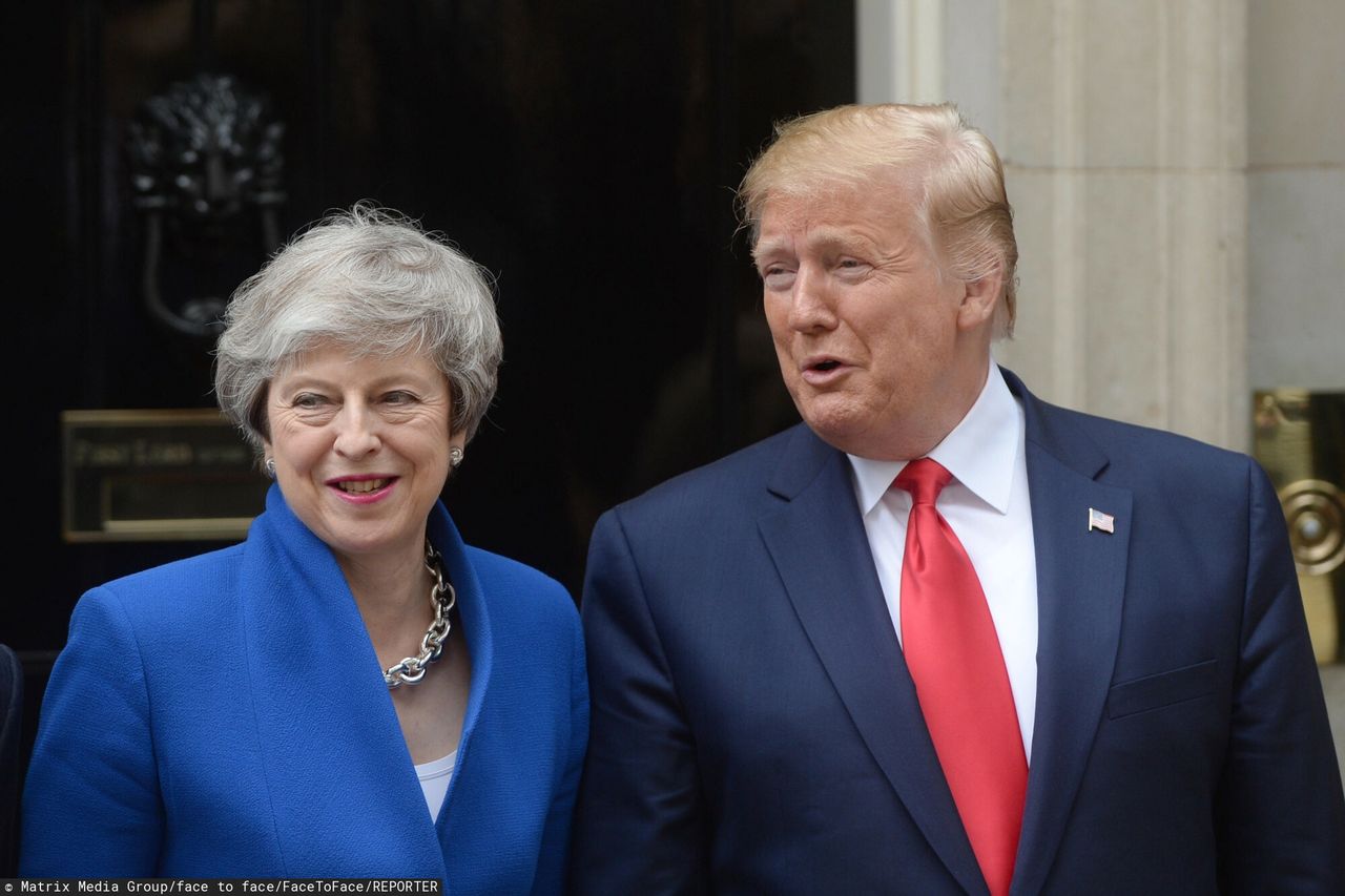 Theresa May and Donald Trump