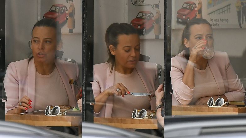 Anna Mucha zostawia auto na awaryjnych i idzie na lunch