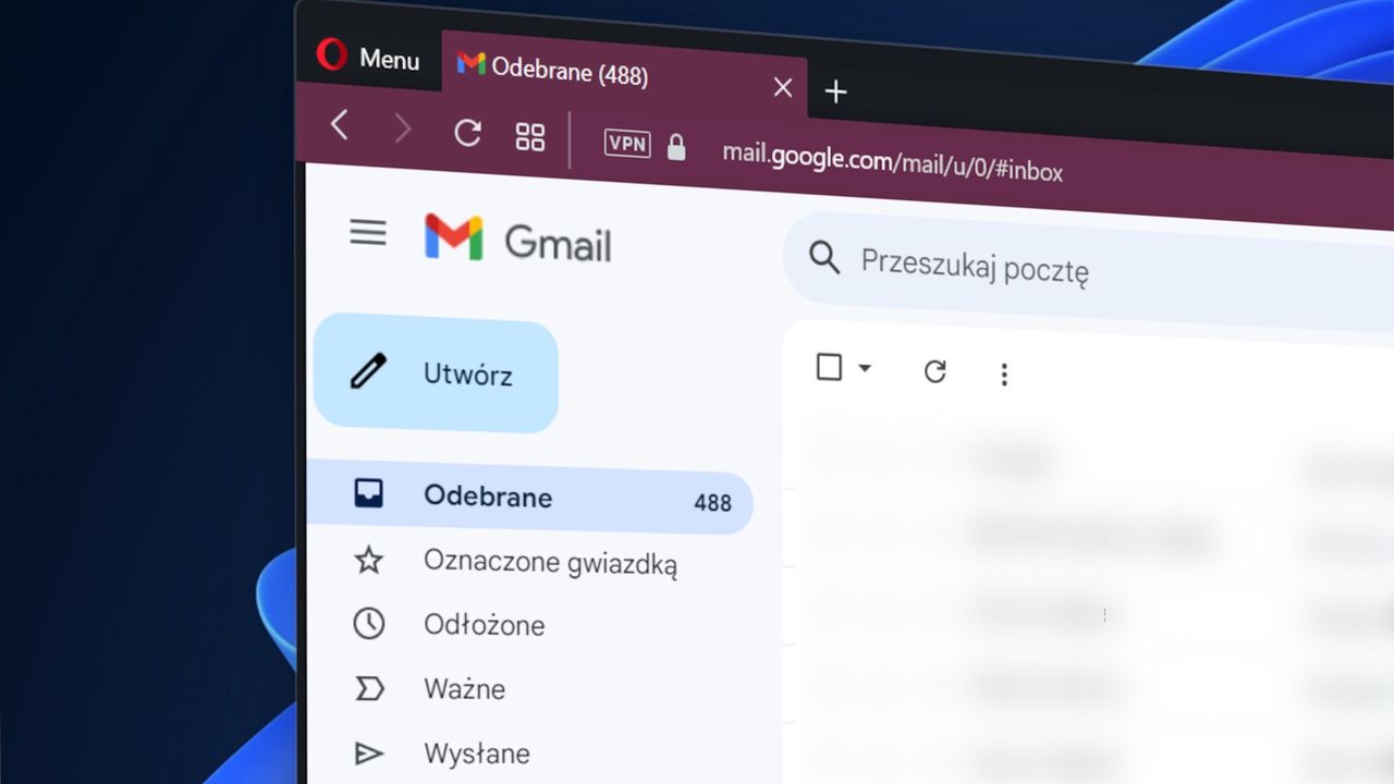 Gmail w przeglądarce