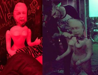 Zespół metalowy przebrał lalkę z sexshopu za Jarosława Kaczyńskiego i PODERŻNĄŁ JEJ GARDŁO podczas koncertu (WIDEO)