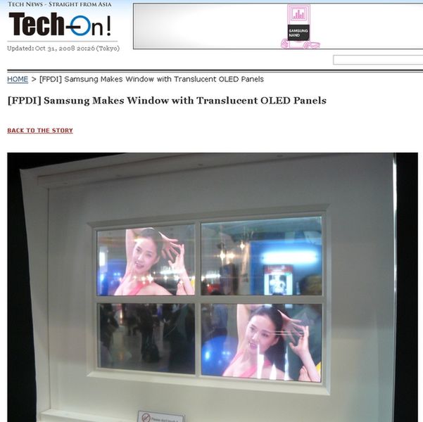 Ekran w oknie? Przeźroczysty OLED Samsunga