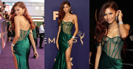 OLŚNIEWAJĄCA Zendaya błyszczy w butelkowozielonej sukni Very Wang na gali Emmy. Piękna? (ZDJĘCIA)