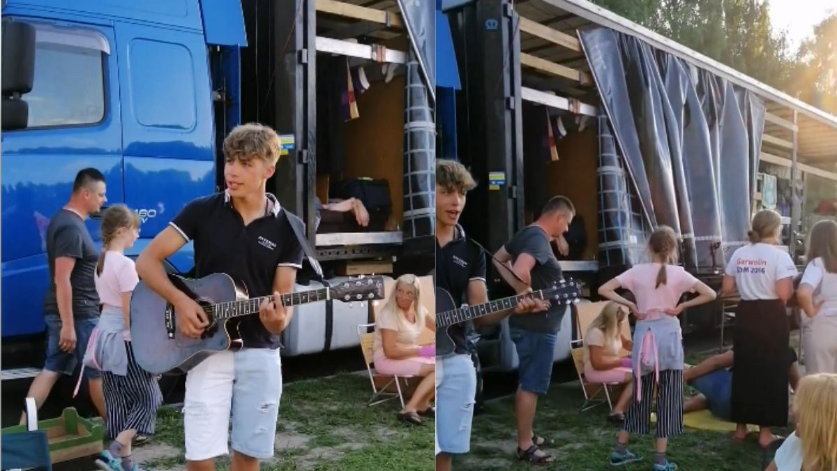 Pielgrzymka pełna niespodzianek. 17-latek zagrał na gitarze 