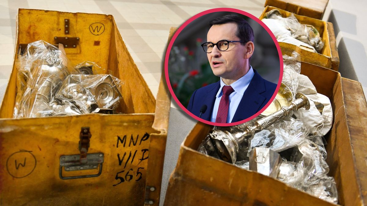 - Niech te precjoza przekazane do Funduszu Obrony Narodowej będą wspaniałym symbolem gotowości do obrony ojczyzny - powiedział premier Mateusz Morawiecki podczas podpisania aktu przekazania Muzeum Narodowemu w Poznaniu zbioru sreber z Funduszu Obrony Narodowej