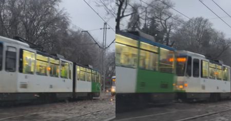 Chaos komunikacyjny w Szczecinie. Unieruchomione wszystkie tramwaje