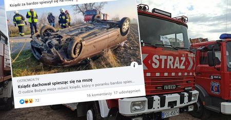 Ksiądz spieszył się na mszę. Może mówić o cudzie