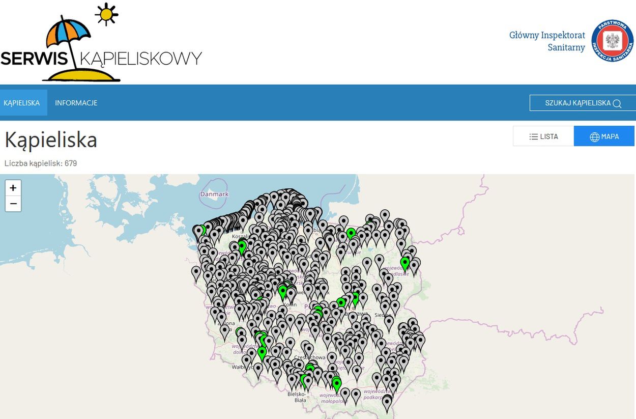 Osoby planujące wypoczynek nad wodą powinny odwiedzić serwis kąpieliskowy