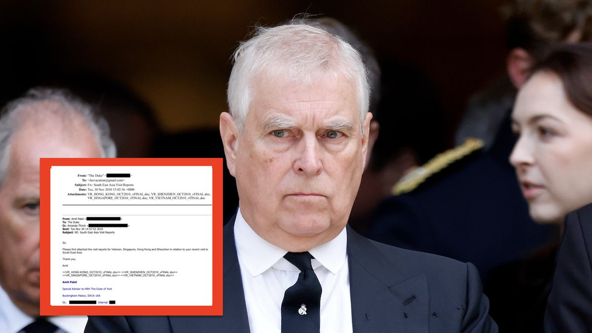 Andrzej, brat króla Karola III, przesyłał e-maile na adres znany