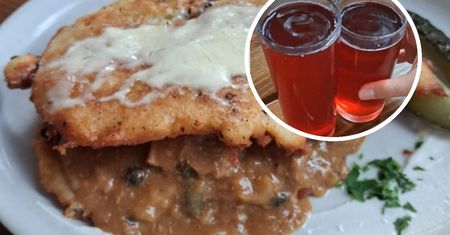 Obiad w barze mlecznym w Zakopanem. Jedzenie super, ale cena za kompot powala