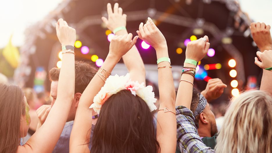 Audience with hands in the air at a music festival
Audience with hands in the air at a music festival
Monkey Business Images
outdoors, three people, woman, women, adults, young adults, Caucasian, 20s, incidental people, crowd, music, summer, fun, friends, friendship, carefree, festival, youth culture, togetherness, bonding, excited, standing, concert, event, weekend, entertainment, audience, leisure activity, enjoying, gig, applauding, performance, stage, arms in the air, cheering, party, in a row, lights, back view, head and shoulders, horizontal