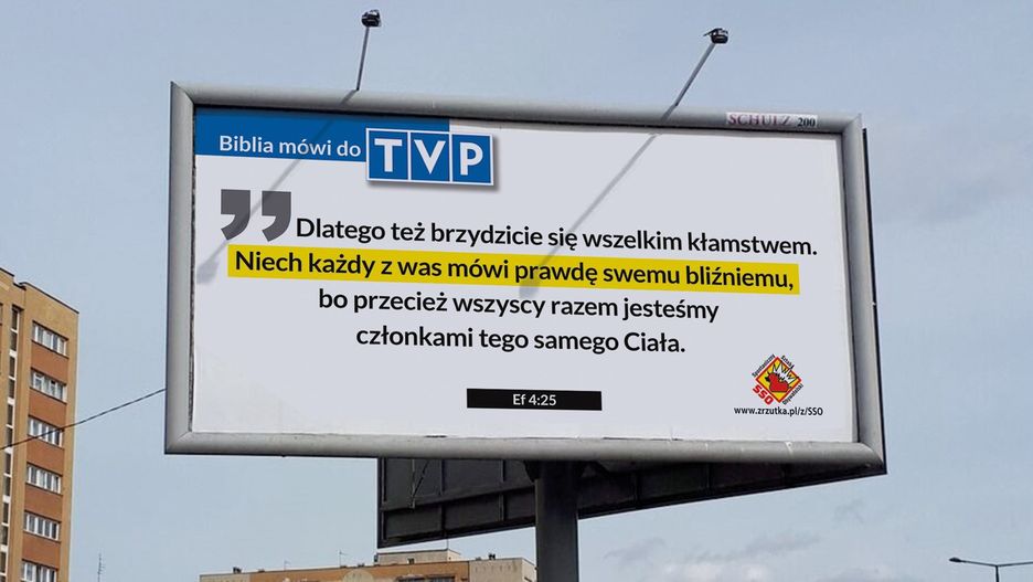 Warszawa. Biblijnymi cytatami uczą, jak żyć. Billboardowej ewangelizacji ciąg dalszy