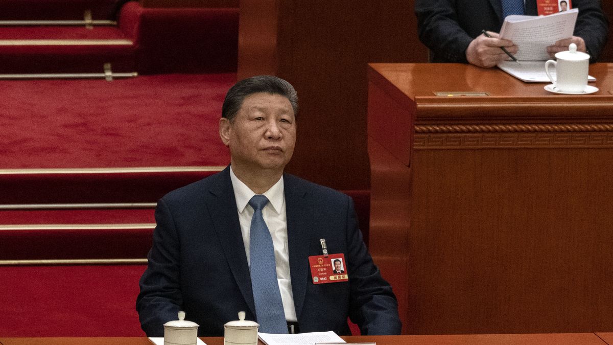 BEIJING, CHINA - MARCH 8: Chinese President Xi Jinping attends the second plenary session of the National Peoples Congress, or NPC, at the Great Hall of the People on March 8, 2025 in Beijing, China. China's annual political gathering known as the Two Sessions will convene leaders and lawmakers to set the government's agenda for domestic economic and social development for the year. (Photo by Kevin Frayer/Getty Images)