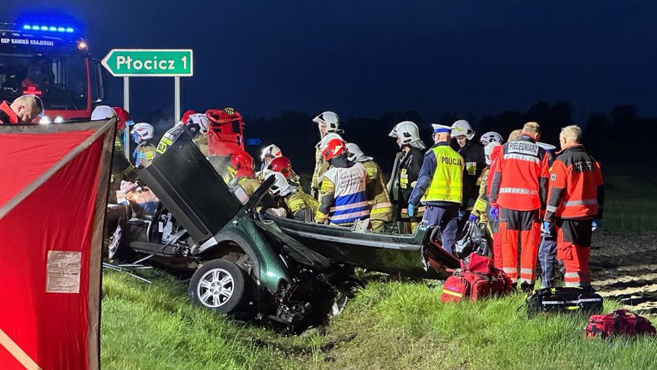 Tragiczny wypadek w miejscowości Płocicz. Zdjęcie: wiecbork112.pl