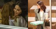 Rozpromieniona Selena Gomez w towarzystwie młodszej siostry maszeruje z kartonikiem pizzy w Beverly Hills